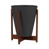 Modernica Ceramic Small Funnel Planter | Charcoal