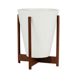 Modernica Ceramic Small Funnel Planter | White