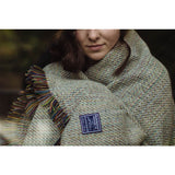 Faribault Northern Lights Wool Throw -Smoke BTEWGY1892