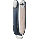 Orbitkey 2.0 Leather Keychain | Navy/Tan