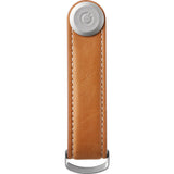 Orbitkey 2.0 Leather Keychain | Tan/White