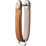 Orbitkey 2.0 Leather Keychain | Tan/White