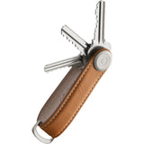 Orbitkey 2.0 Leather Keychain | Tan/White