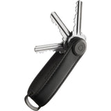 Orbitkey Leather Keychain | All Black LTHO-2-BKED