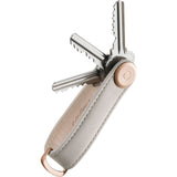 Orbitkey Rose Gold Leather Keychain | Stone LTHO-2-STGYRG