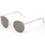 Randolph Engineering P-3 23K Gold Plated Sunglasses | Gray Polarized Glass Skull