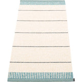 Pappelina Belle Woven Plastic Washable Rug With Double Folded Hemmed Edge