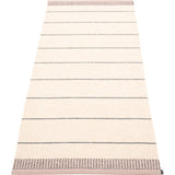 Pappelina Belle Woven Plastic Washable Rug With Double Folded Hemmed Edge