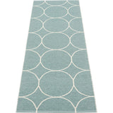 Pappelina Boo Woven Plastic Washable Rug With Double Folded Hemmed Edge