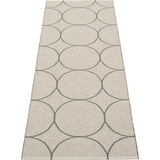 Pappelina Boo Woven Plastic Washable Rug With Double Folded Hemmed Edge