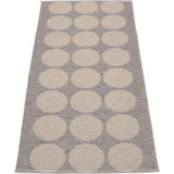 Pappelina Hugo Woven Plastic Washable Rug With Double Folded Hemmed Edge