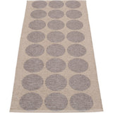 Pappelina Hugo Woven Plastic Washable Rug With Double Folded Hemmed Edge