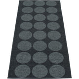 Pappelina Hugo Woven Plastic Washable Rug With Double Folded Hemmed Edge