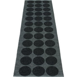 Pappelina Hugo Woven Plastic Washable Rug With Double Folded Hemmed Edge