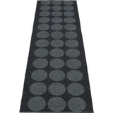 Pappelina Hugo Woven Plastic Washable Rug With Double Folded Hemmed Edge