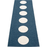 Pappelina Vera Woven Plastic Washable Rug With Double Folded Hemmed Edge