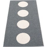 Pappelina Vera Woven Plastic Washable Rug With Double Folded Hemmed Edge