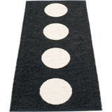Pappelina Vera Woven Plastic Washable Rug With Double Folded Hemmed Edge