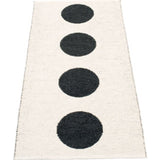 Pappelina Vera Woven Plastic Washable Rug With Double Folded Hemmed Edge