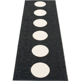 Pappelina Vera Woven Plastic Washable Rug With Double Folded Hemmed Edge