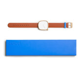 bulbul Pebble 05 Men's Watch | Matte Golden Steel on Brown Italian Leather