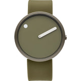 Picto 40mm Green Analog Watch | Silver/Green Silicone RD-43357