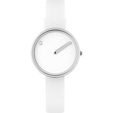 Rosendahl Picto 30mm White Analog Watch | Silver/White Silicone RD-43363