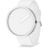 Rosendahl Picto 45mm White Analog Watch | Silver/White Silicone RD-43365