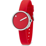 Rosendahl Picto 30mm Red Analog Watch | Silver/Red Silicone RD-43366