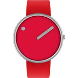 Rosendahl Picto 45mm Red Analog Watch | Silver/Red Silicone RD-43368