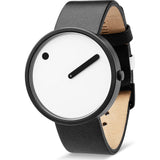 Rosendahl Picto 40mm White Analog Watch | Black/Black Leather RD-43379