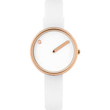 Rosendahl Picto 30mm White Analog Watch Rose Gold/White Silicone RD-43381