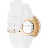 Picto 40mm White Analog Watch | Rose Gold/White Silicone RD-43383