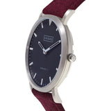 Shore Projects Whitstable Watch with Wool Strap | Burgundy W001S034S