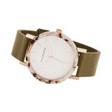 The Horse Resin White Nougat Watch | White/Rose Gold/Olive