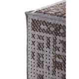Gan Canevas Abstract Modular Pouf Ottoman | Charcoal/Dark Gray 02CN21669CL91