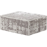 Gan Canevas Abstract Modular Pouf Ottoman | Silver/Light Gray 02CN21669CL90