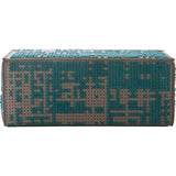 Gan Canevas Abstract Modular Pouf Ottoman | Green/Dark Gray 02CN21669CL78