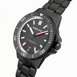 Rossling & Co. Hydromatic C.01 Swiss Movement Watch | Black Steel Bracelet