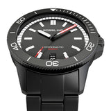 Rossling & Co. Hydromatic C.01 Swiss Movement Watch | Black Steel Bracelet