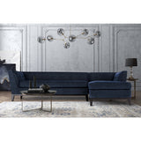 TOV Furniture Jess Textured Linen RAF Sectional | Navy- TOV-L4912
