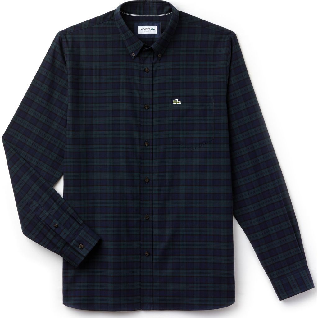 Lacoste Men's Motion Regular Fit Check Cotton Twill Shirt  Sportique