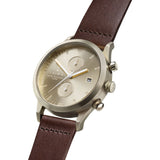 Triwa Sort Of Black Champagne Chrono Watch | Dark Brown Classic LCST116-CS010417