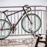 Sole Bicycles Foamside Fixed Single Speed Bike | Matte Black Frame/Seafoam Green Rims Sole 054-59