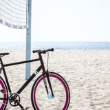 Sole Bicycles Fiance Fixed Single Speed Bike | Matte Black Frame/Pink Rims Sole 031-52