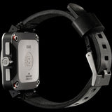 Minus-8 Square Black/Bright Chronograph Watch | Leather