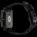 Minus-8 Square Black/White Chronograph Watch | Leather