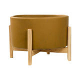 Modernica Table Top Cylinder Planter | Mustard