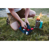 Topo Designs Triangular Shape Dopp Kit For Travel & Hiking - Navy/ Brown