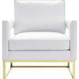 TOV Furniture Avery Leather Chair | White TOV-A111